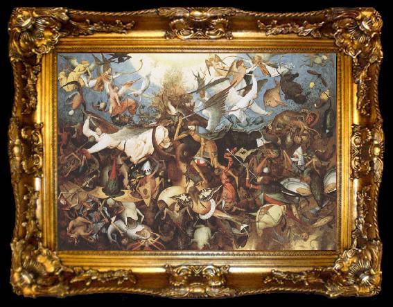 framed  BRUEGEL, Pieter the Elder Fall of the Rebel Angels, ta009-2